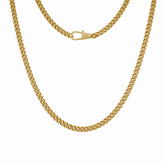 6mm Cuban Link Chain (Yellow Gold) lobster clasp - Lencia & Morgan